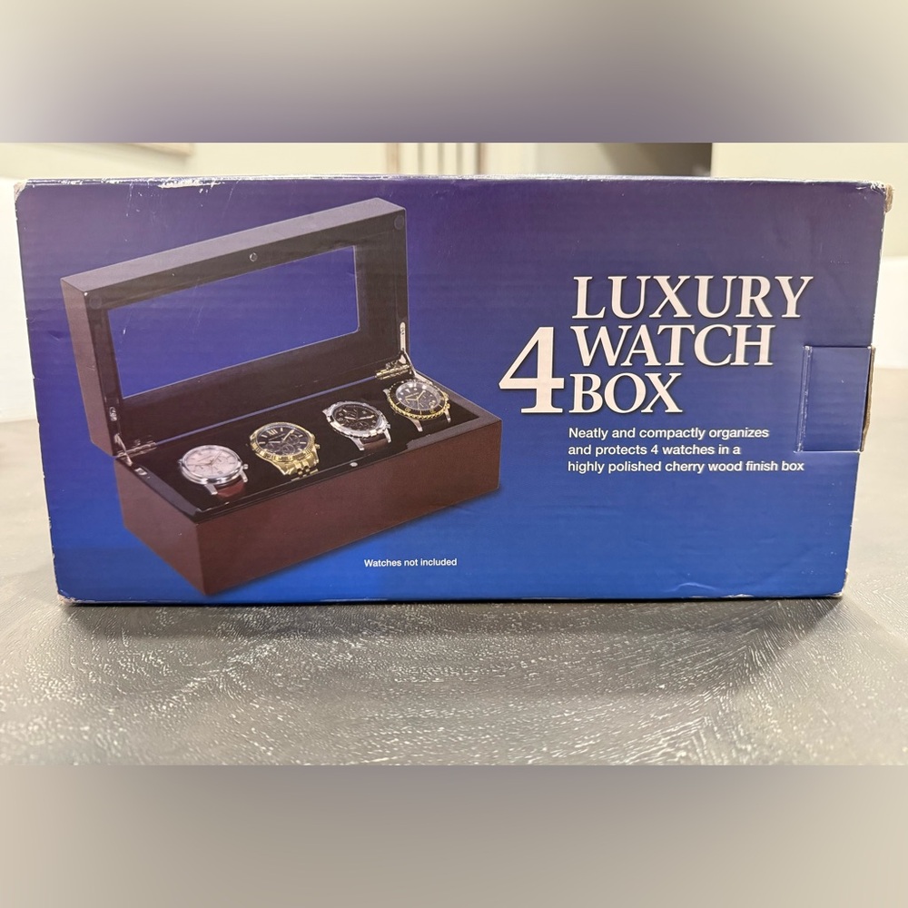 Luxury Watch Box in Cherry Wood Finish